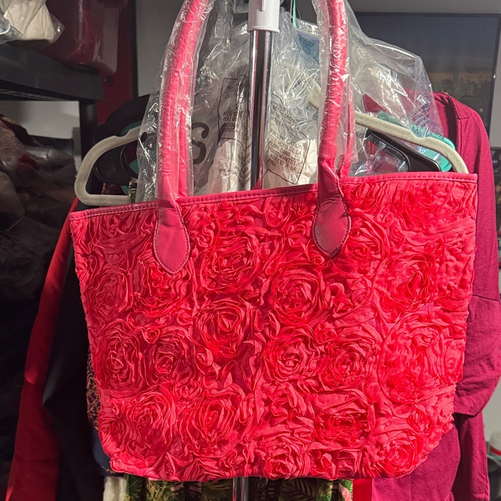 Avon Elegant Red Floral Women's Bag